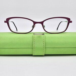 Bevel 8602 Eye Fone Deep Purple Foam Green Cat Eye Eyeglasses Frame w/ Case 48mm